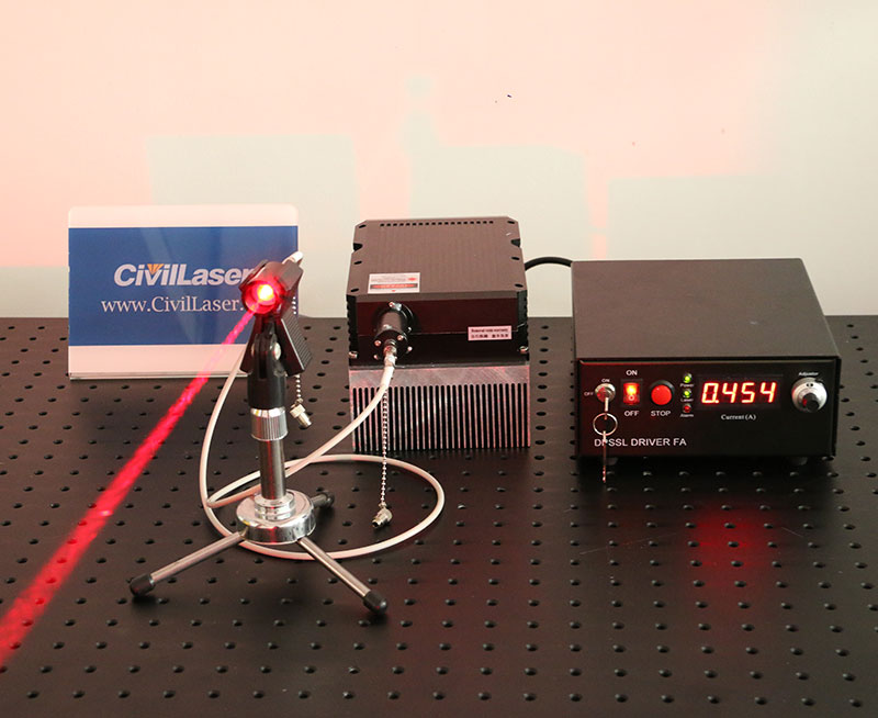 685nm 8W 고성능 빨간색 섬유 결합 레이저 전원 공급 장치 포함